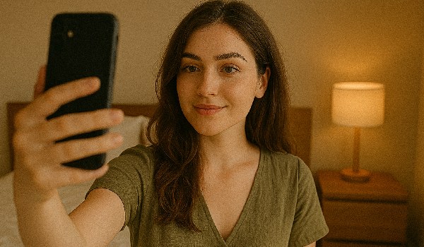 ژست عکاسی دخترانه سلفی