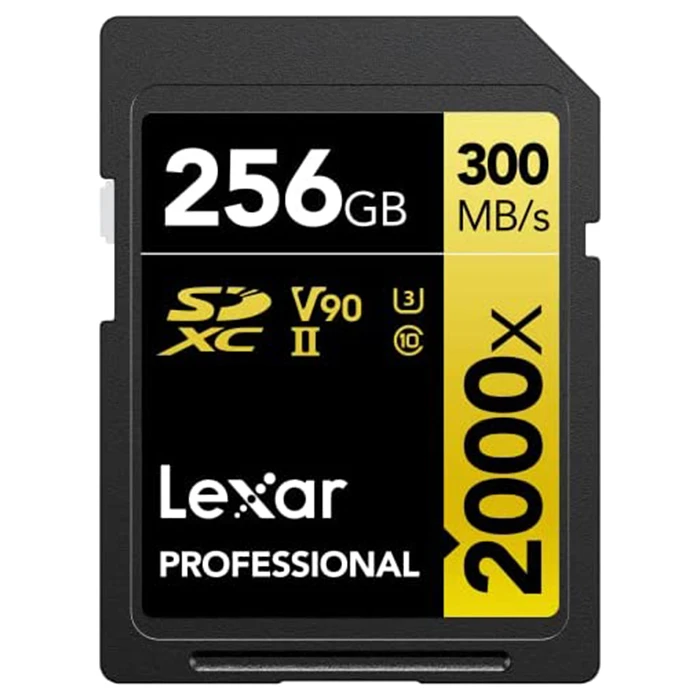 کارت حافظه SDXC لکسار مدل Professional کلاس 10 استاندارد UHS-I U3 سرعت 300MBps ظرفیت 256 گیگ