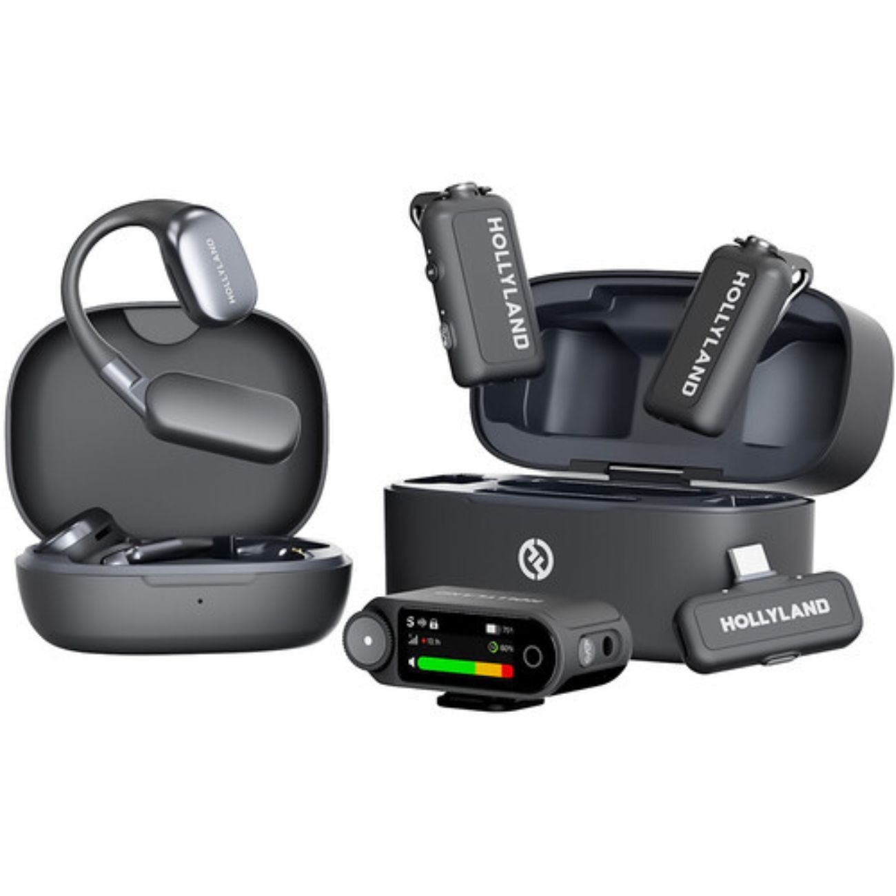 میکروفون یقه ای بی سیم Hollyland LARK MAX 2 Ultimate Combo 2-Person Wireless Microphone